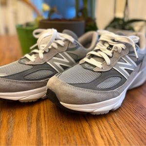 New Balance 990 V6 Womens Sz 8D Wide Castlerock Grey Running Shoes W990GL6 USA